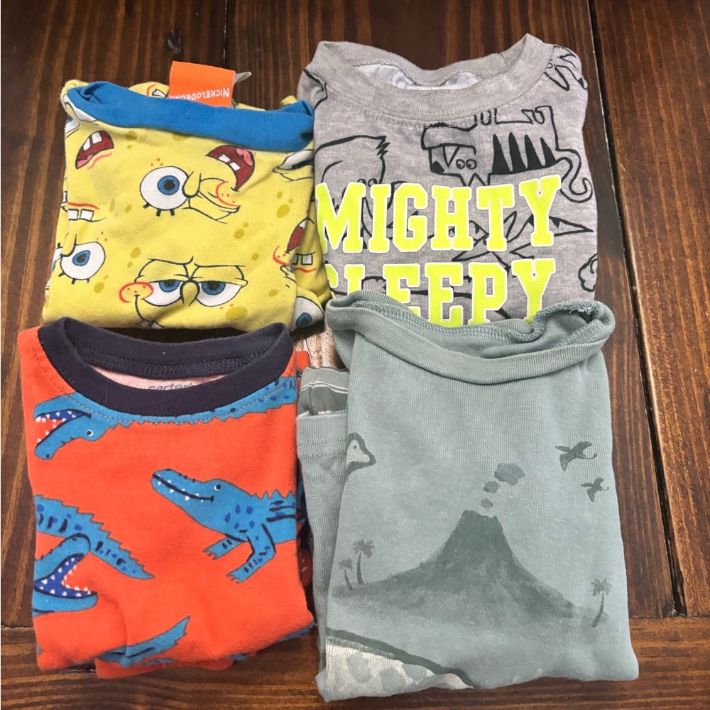 Kids Cartoon Pajama Set - Multicolor